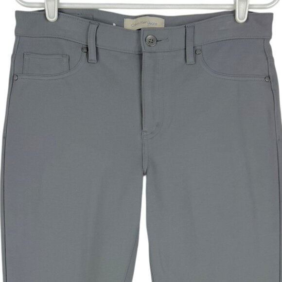 Calvin Klein Jeans Women's Stretch Mid Rise Zip Gray Skinny Jeggings Size 12 - Picture 3 of 10